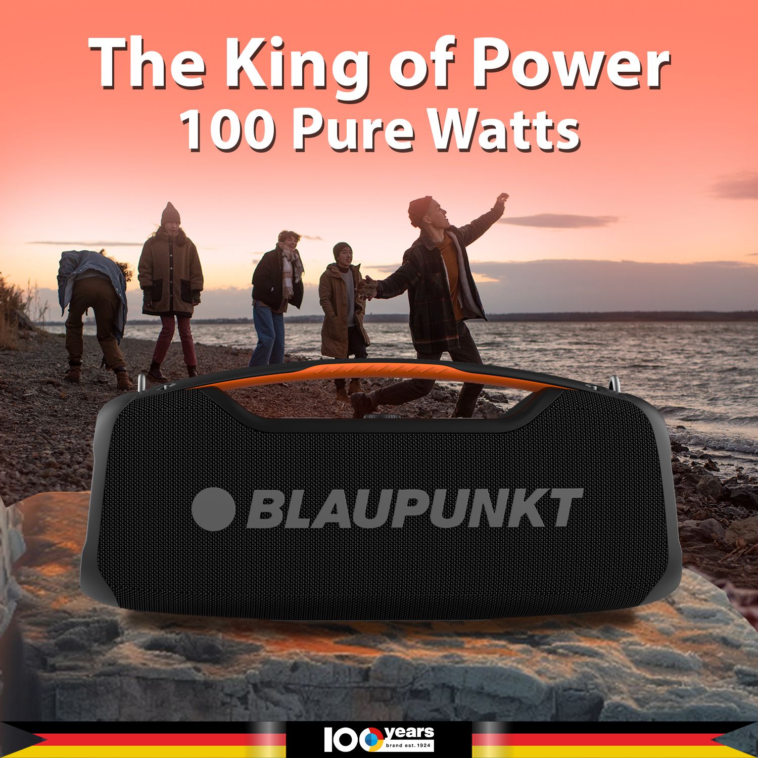 Blaupunkt Atomik Knightz 100W King of Boombox I 9 Aura Lights I BT Party Speaker 100 W Bluetooth Party Speaker (Black, Stereo Channel) - Image 2