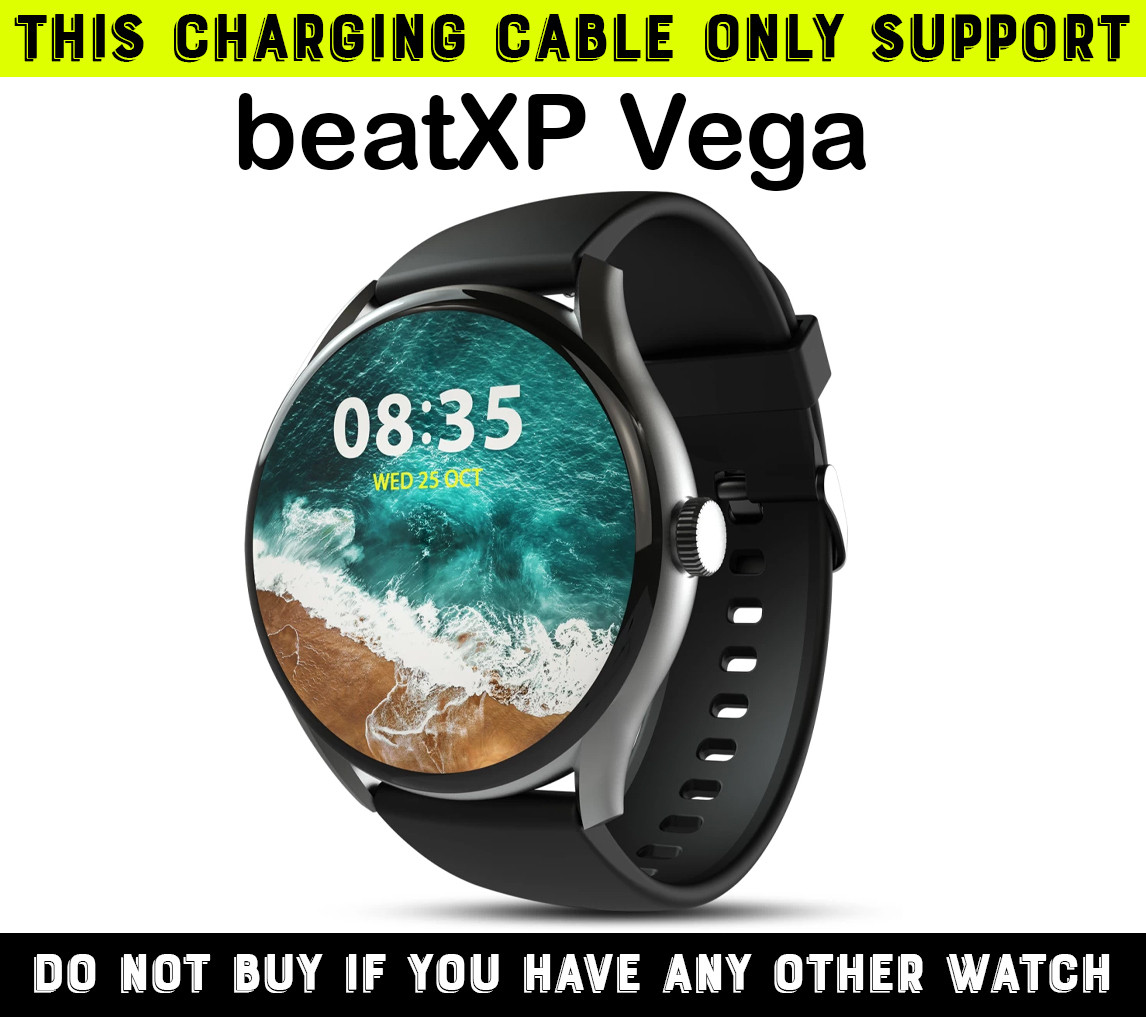 HexaGear Magnetic Charging Cable 0.6 m beatXP Vega Watch Charging Cable (Compatible with beatXP Vega Charging Cable, BXSO2004, DO NOT WORK ANY OTHER SMART WATCH, Black, One Cable) - Image 4