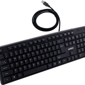 zebion K500 USB Keyboard Wired USB Standard Multi-device Keyboard Compatible with Desktop, Laptop, Mac Easy to Use,Plug and Play,Quick, Comfy Durable body (Black)