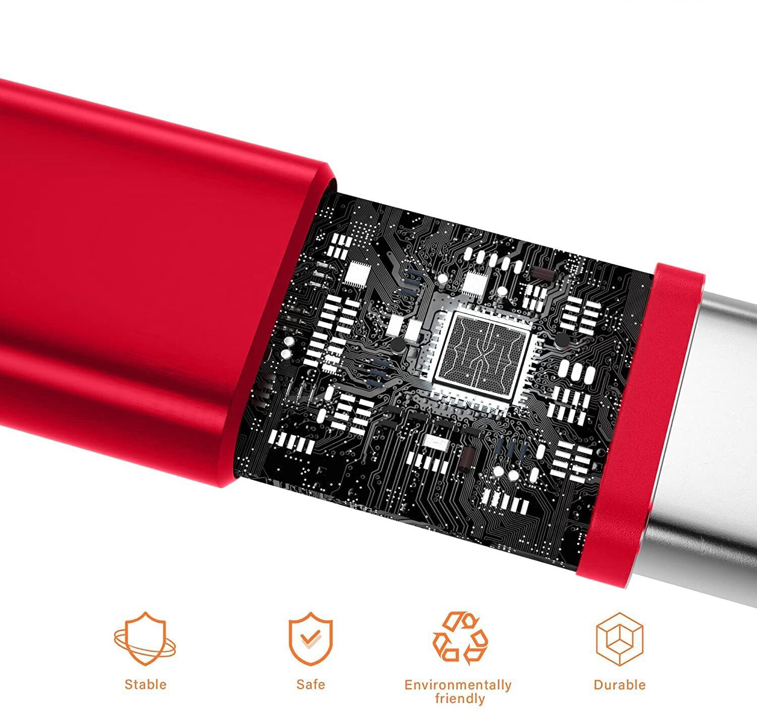 RPMSD Micro USB Cable 2 A 1.2 m 3in1 Multiple USB Data Cable Charging with USB, Type C, Lightning Fast Charging (Compatible with All Android Devices, All Lightning Devices, White, One Cable) - Image 4