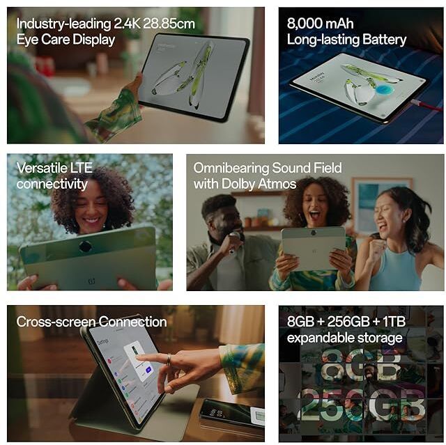 OnePlus Pad Go 8 GB RAM 256 GB ROM 11.35 inch with 4G Tablet (Twin Mint) - Image 2