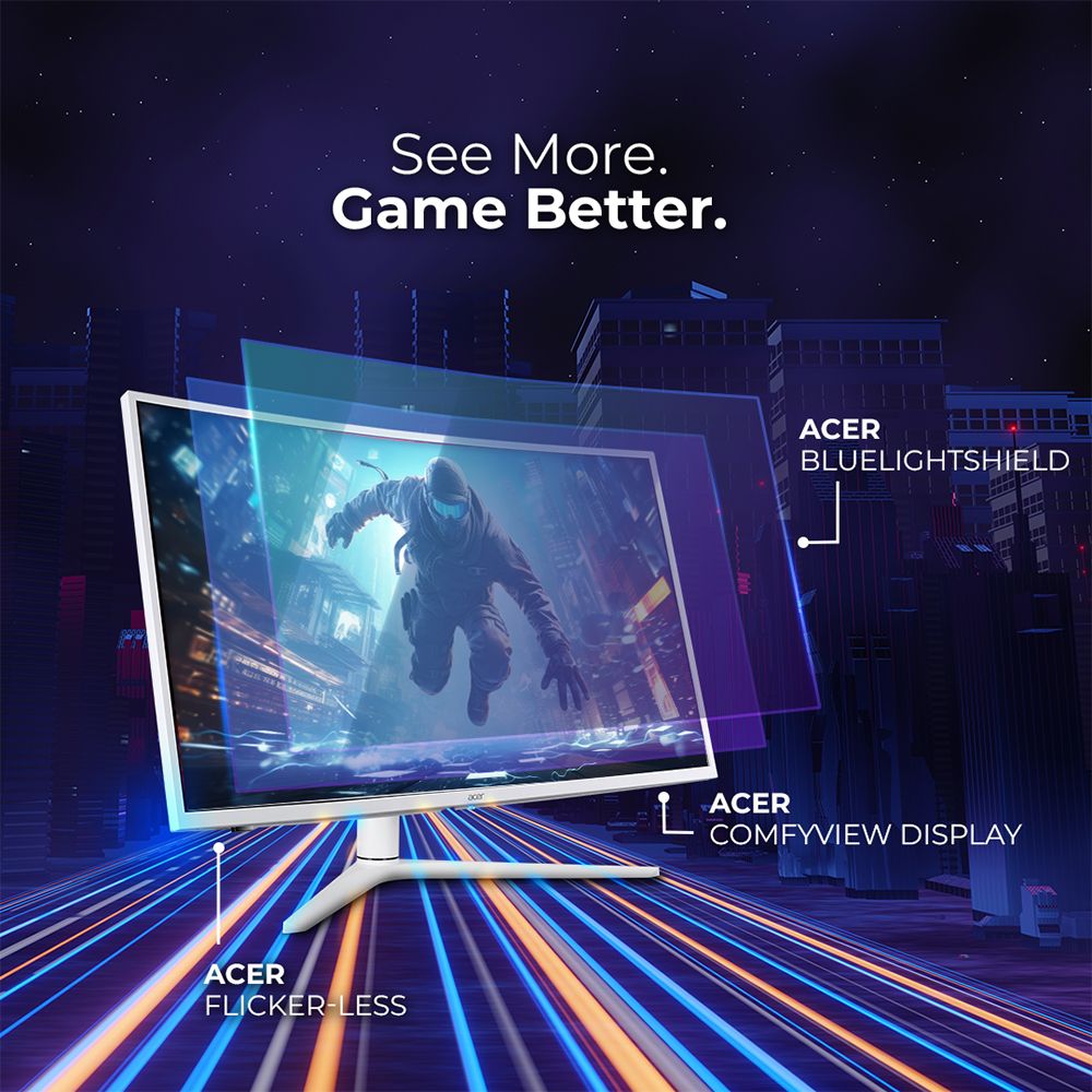 Acer XZ6 Series 97.79 cm (39 inch) Curved WQHD LED Backlit VA Panel with VESA DisplayHDR 400, DCI-P3 93% Color Gamut - Image 4