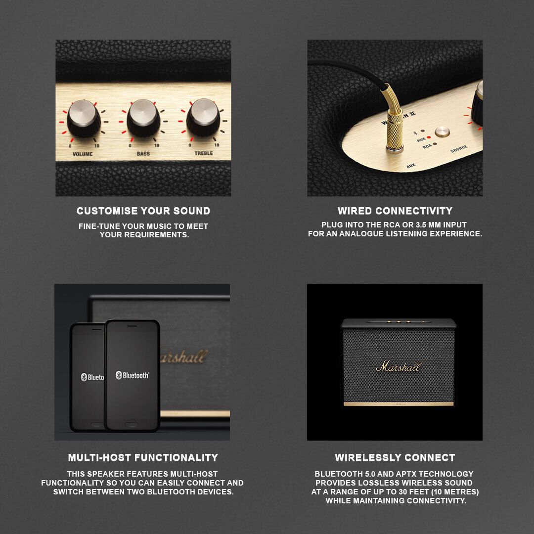 Marshall Woburn II 130 W Bluetooth Speaker (Black, Stereo Channel) - Image 4