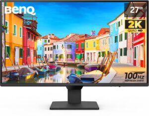 BenQ GW2790Q 68.58 cm (27 inch) Quad HD LED Backlit IPS Panel with 99% sRGB, 1500:1 CR, Eye-careU, Dual HDMI, Display Port, Bezel-Less