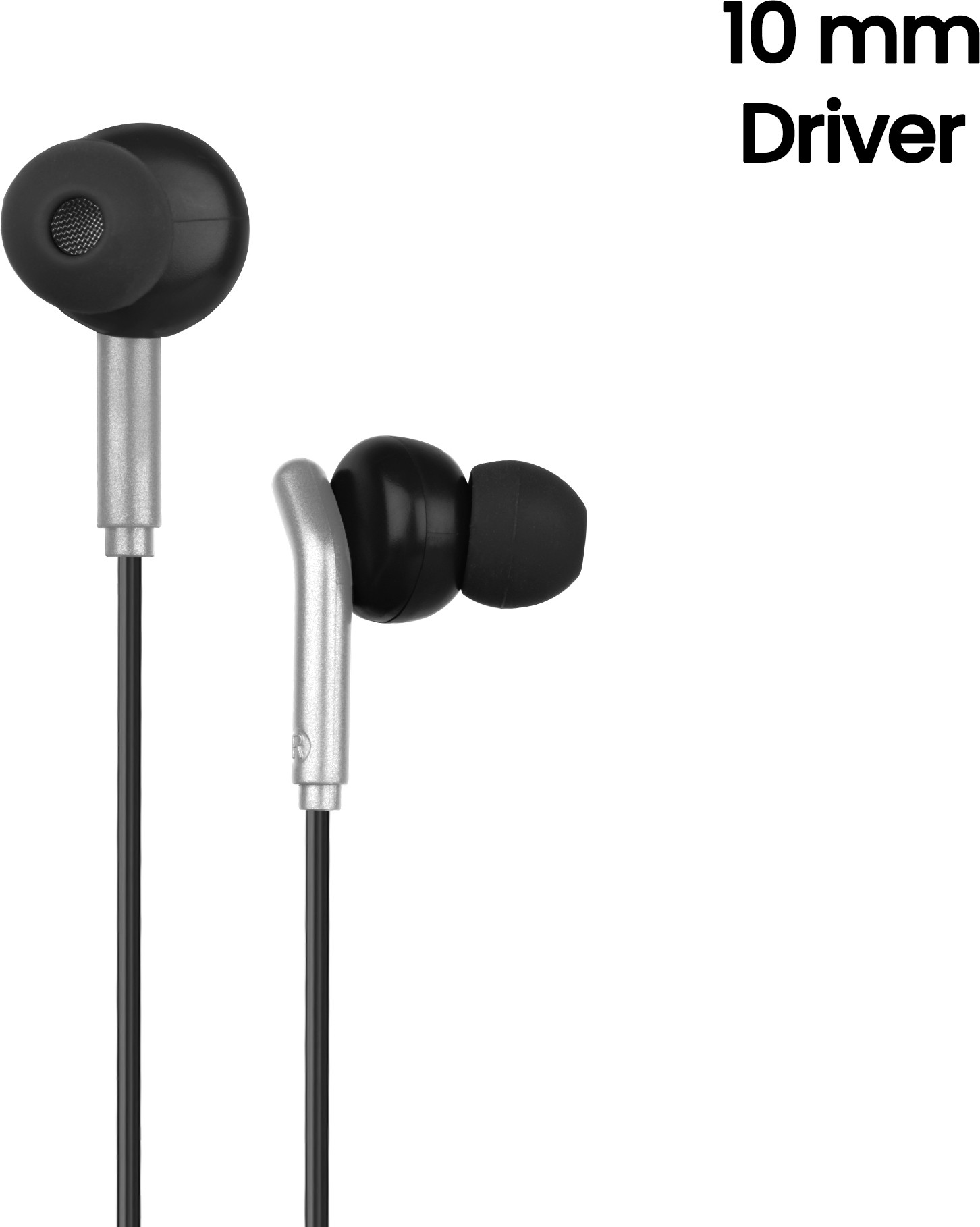ZEBRONICS ZEB-BRO, With In-Line MiC, 3.5mm Jack, 10mm drivers, Compatible for Phone/Tablet Wired (Black, In the Ear)