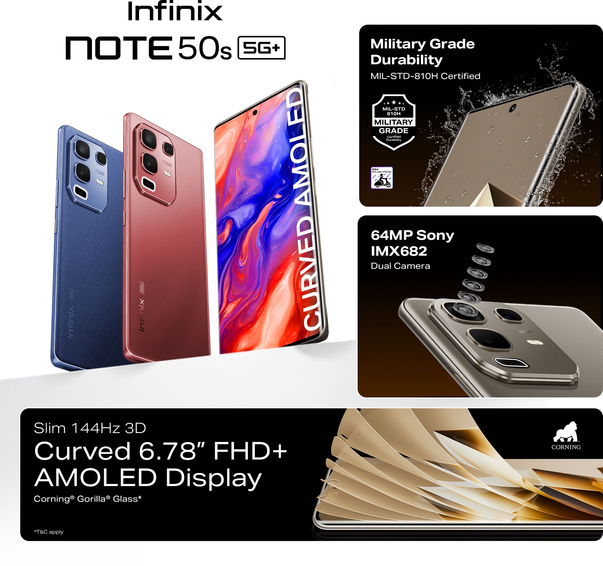 Infinix Note 50s 5G+ 45W Charger In the Box & AI (Marine Drift, 128 GB) (8 GB RAM) - Image 2