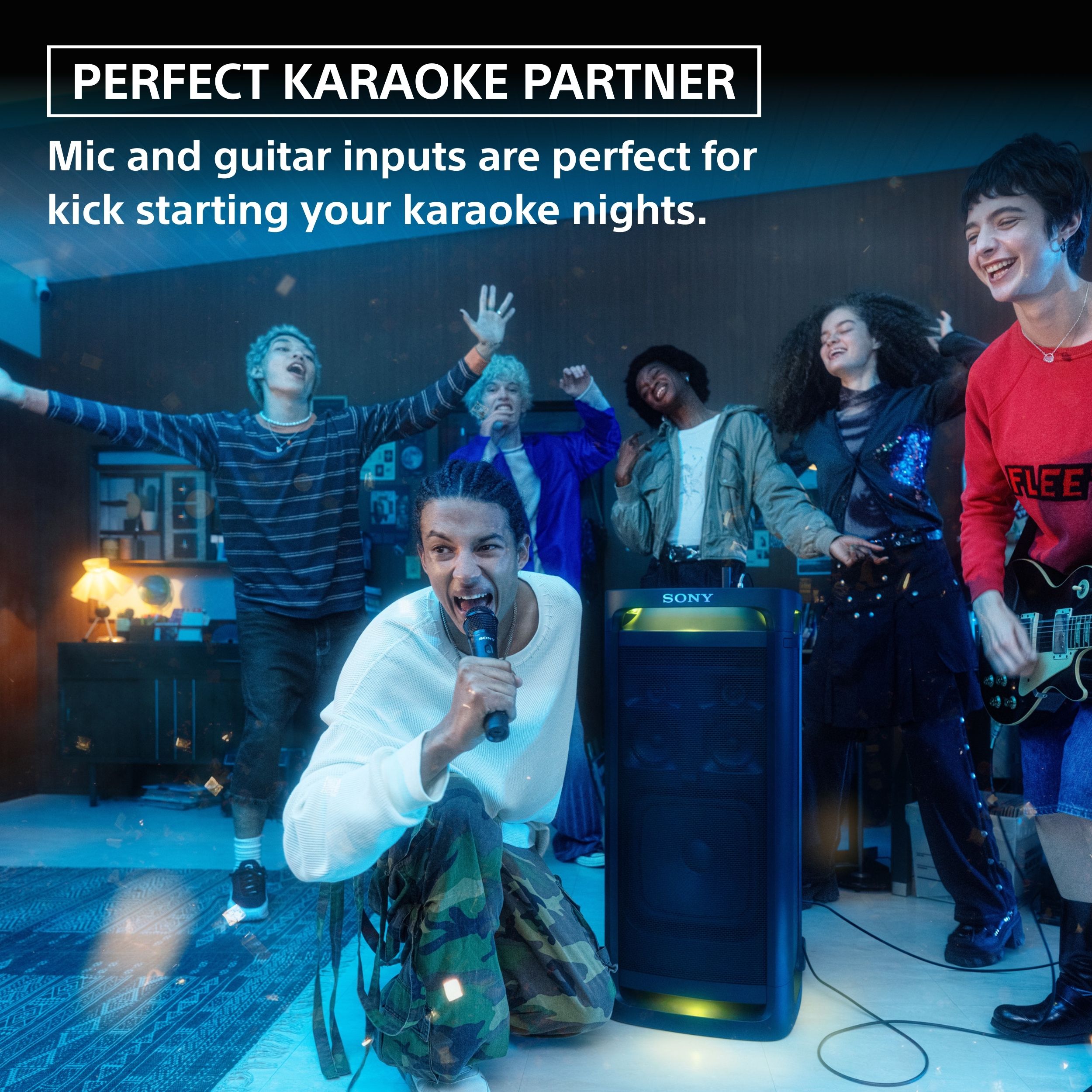 SONY Tower 9 Massive BASS & Powerful sound, 25 Hrs Battery, 360 Party Sound & Light Bluetooth Party Speaker (Black, Stereo Channel) - Image 4