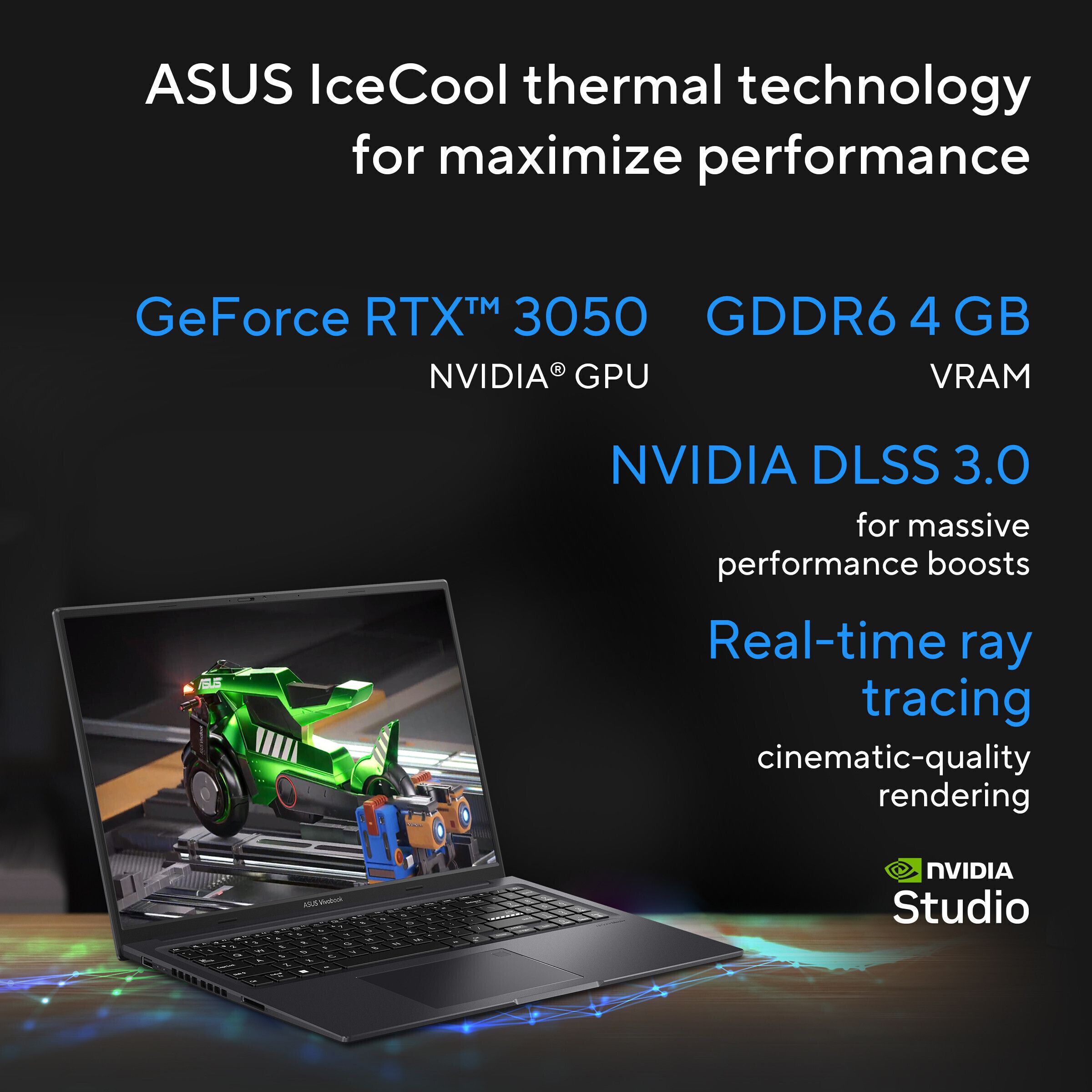 ASUS Vivobook 16X (2025) with Office 2024 + M365 Basic* Intel Core i5 13th Gen 13420H - (16 GB/512 GB SSD/Windows 11 Home/4 GB Graphics/NVIDIA GeForce RTX 3050/144 Hz) K3605VC-RP412WS Gaming Laptop (16 inch, Indie Black, 1.80 Kg, With MS Office) - Image 3