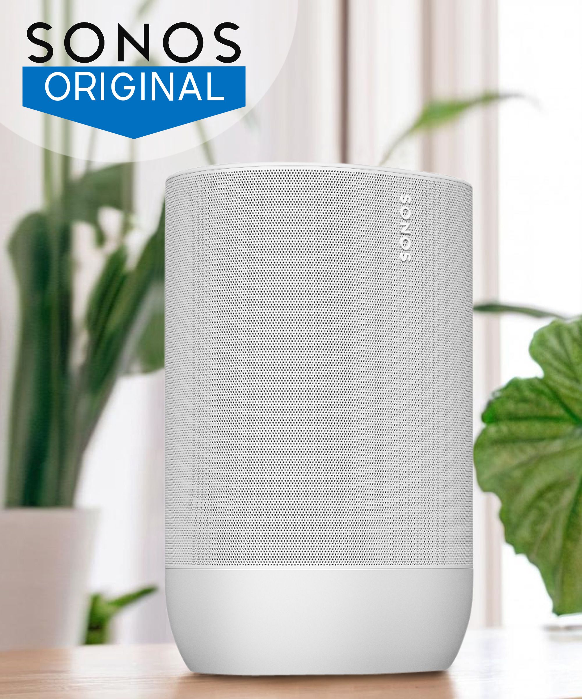 Sonos Move Wireless with 11Hrs Playtime, IPX56 Rated, Wi-Fi Connect 36 W Bluetooth Speaker (White, Stereo Channel) - Image 2