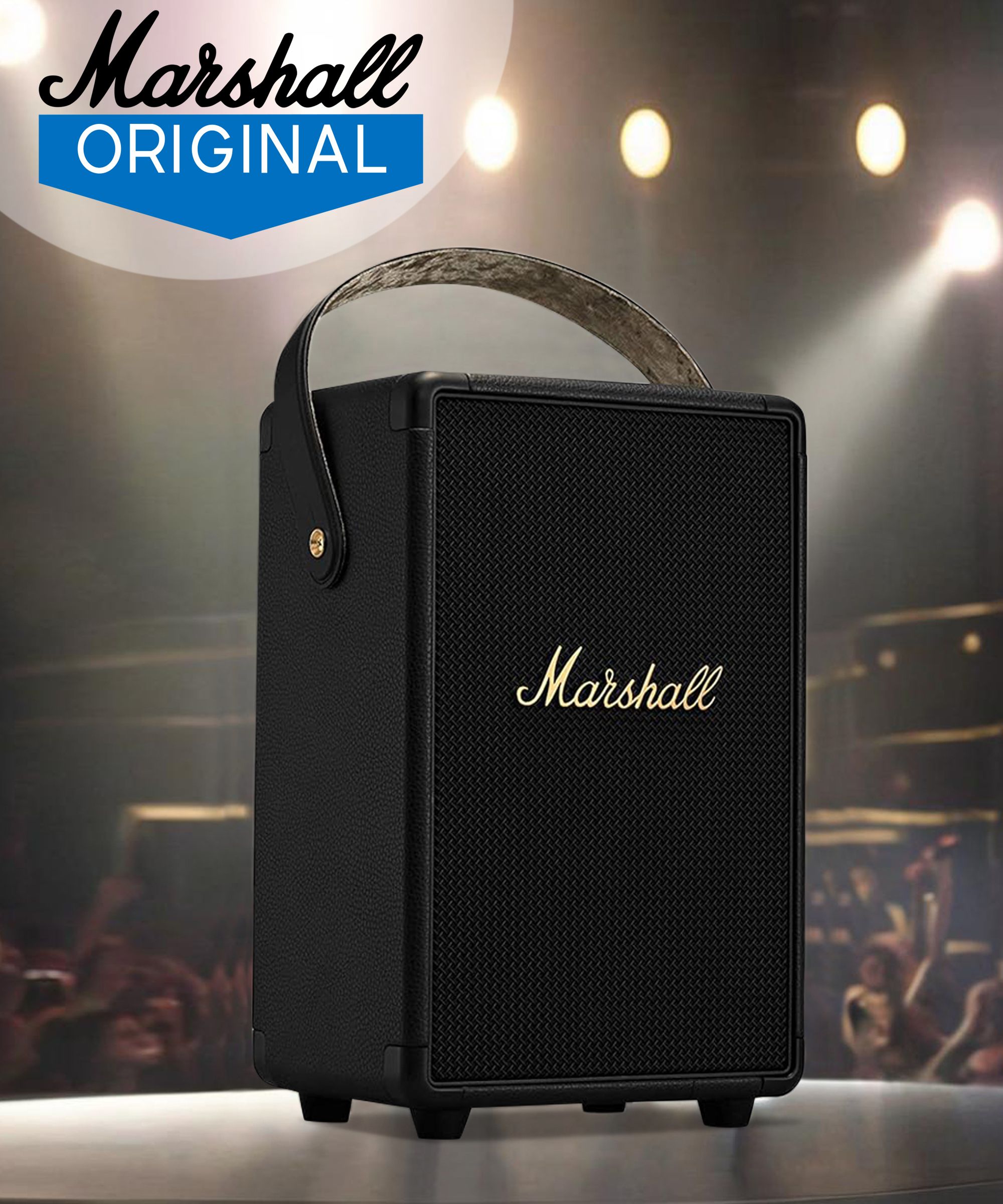 Marshall Tufton 80 W Bluetooth Speaker (Black & Brass, Stereo Channel) - Image 2