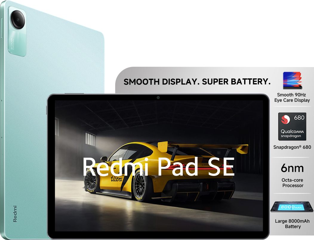 REDMI Pad SE 6 GB RAM 128 GB ROM 11.0 inch with Wi-Fi Only Tablet (Mint Green)