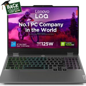 Lenovo LOQ Intel Core i5 13th Gen 13450HX - (16 GB/512 GB SSD/Windows 11 Home/6 GB Graphics/NVIDIA GeForce RTX 4050) 15IRX9 Gaming Laptop (15.6 inch, Luna Grey, 2.38 Kg, With MS Office)