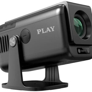 PLAY Smart Android 13 1+8G 5G WiFi BT 15k Lm 4k 8k 180 degree Rotation (25000 lm / 2 Speaker / Wireless / Remote Controller) Portable Projector  (Black)