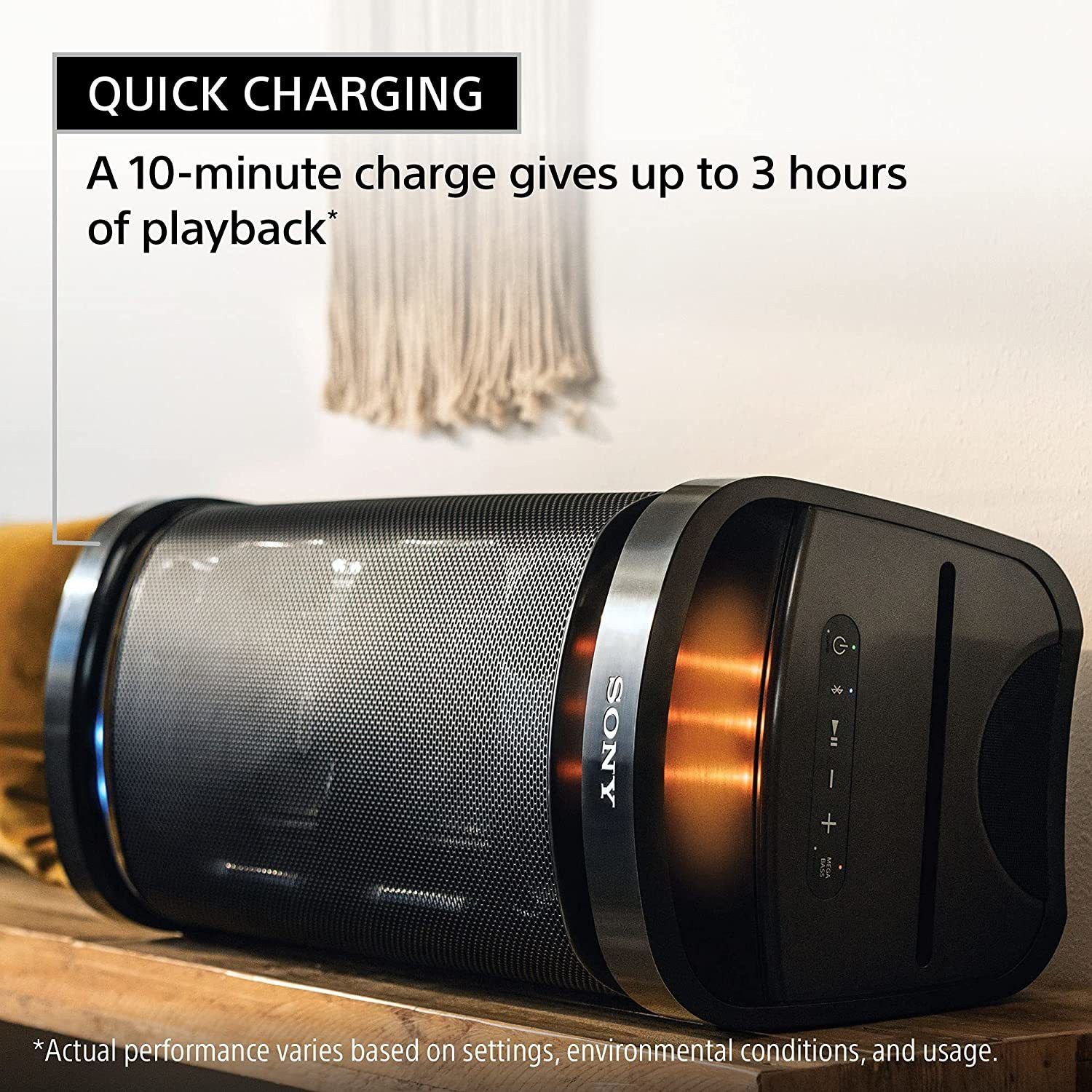 SONY SRS-XP700 with IPX4 Splashproof Protection, 25hrs Battery Portable Wireless Bluetooth Party Speaker (Black, Grey, Stereo Channel) - Image 3